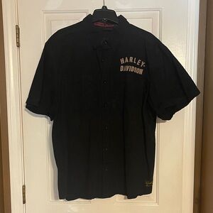 Harley-Davidson Black Casual Button Down Shirt